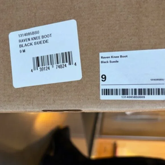 Raven Knee High Boot (Women) Stretch Suede Black Size 9 - Picture 12 of 12